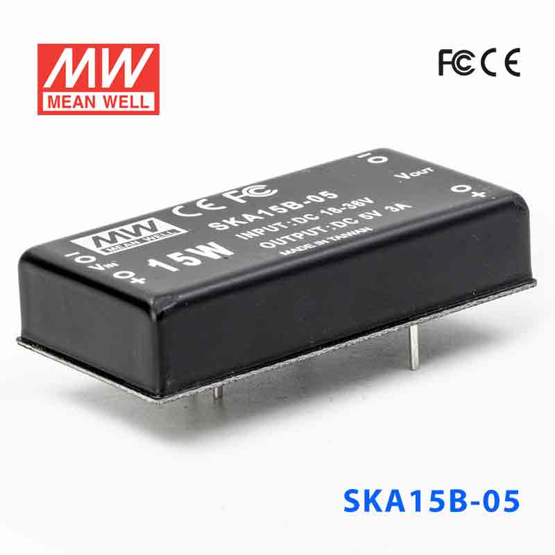 SKA15B-05 SKA15B-05 15W 18~36V 输入 5V 稳压单路输出明纬DC-DC转换模块电源