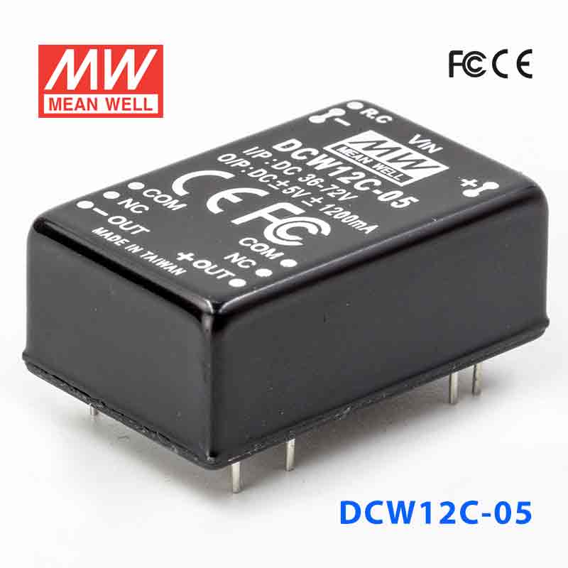 DCW12C-05 DCW12C-05 12W 36~72V 输入 ±5V 稳压双路输出明纬DC-DC转换模块电源
