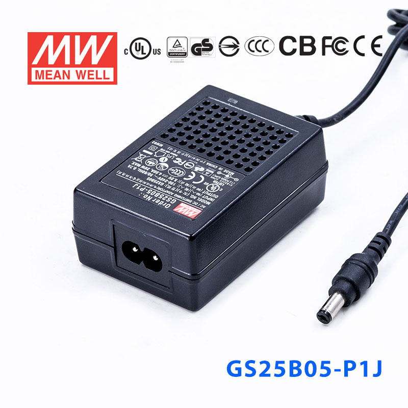GS25B05-P1J GS25B05-P1J 25W 5V4A 输出绿色能源明纬电源适配器(双线插口)