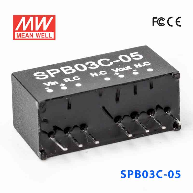 SPB03C-05 SPB03C-05 3W 36~72V 输入 5V 稳压单路输出明纬DC-DC转换模块电源