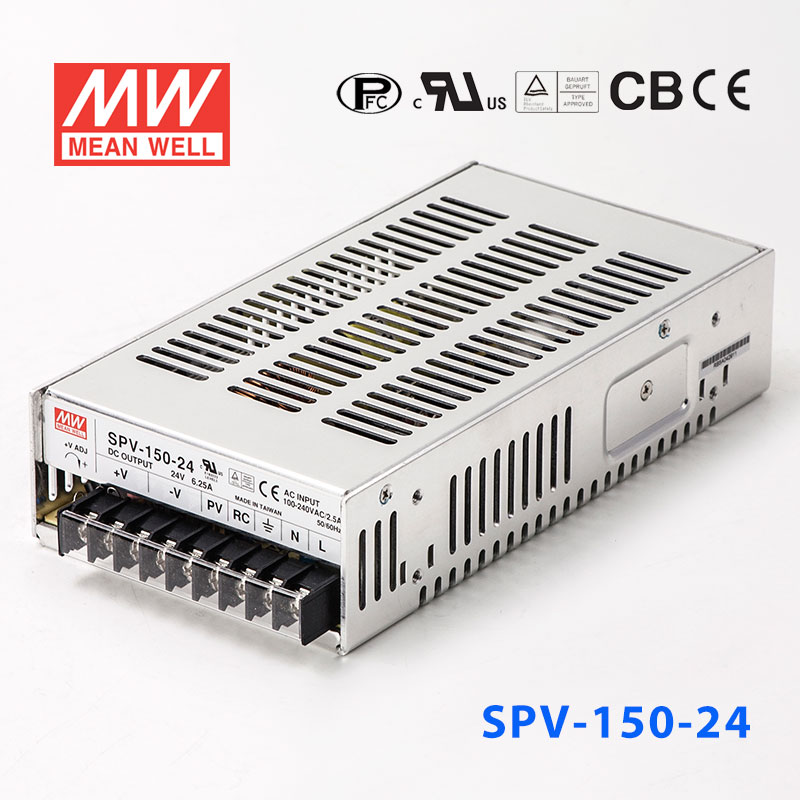 SPV-150-24 SPV-150-24 150W 24V6.25A 单路输出电压可调PFC明纬开关电源
