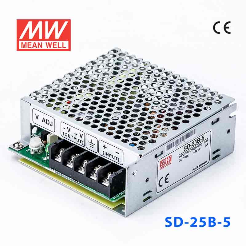 SD-25B-5 SD-25B-5 25W 19~36V 输入 5V 5A 输出有外壳明纬DC-DC转换电源