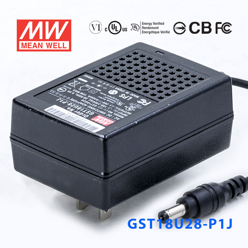 GST18U28-P1J GST18U28-P1J 18W 28V0.64A高效能低空载损耗绿色节能美规适配器