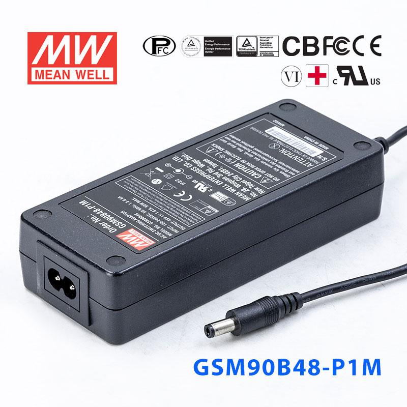 GSM90B48-P1M GSM90B48-P1M 90W 48V1.87A输出明纬高能效医疗型外置桌面型电源适配器