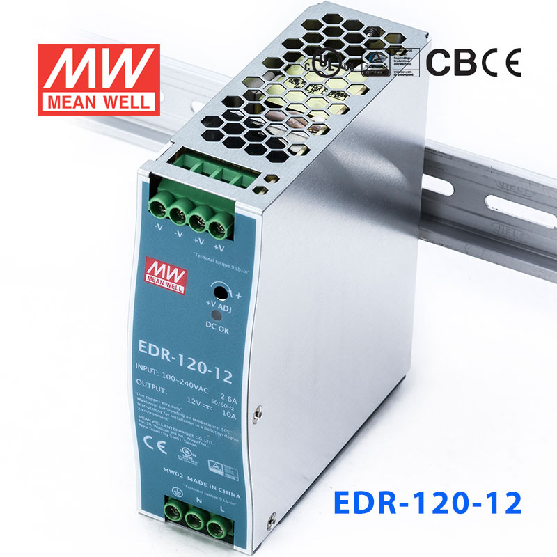 EDR-120-12 EDR-120-12 120W 12V10A单路输出明纬超薄型导轨安装电源