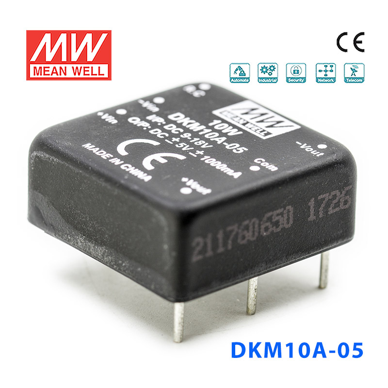 DKM10A-05 DKM10A-05 10W 9~18V 转 ±5V 1A 非稳压双路输出DC-DC模块电源