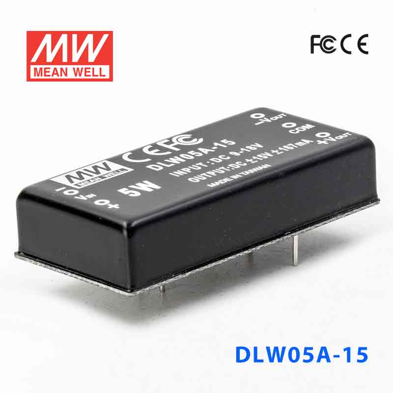DLW05A-15 DLW05A-15 5W 9~18V 输入 ±15V 稳压双路输出明纬DC-DC转换模块电源