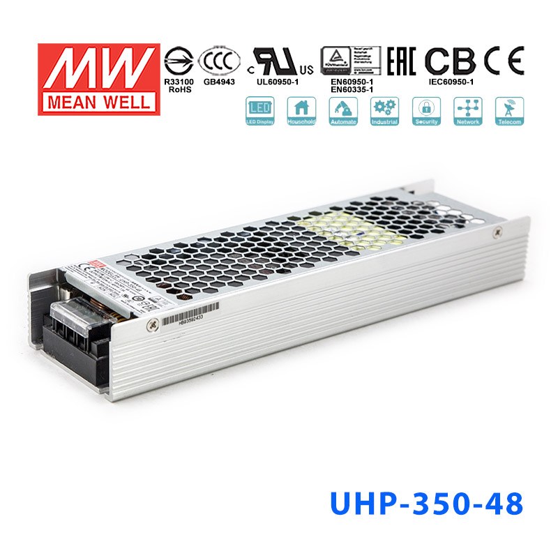 UHP-350-48 UHP-350-48 350W 48V 7.3A 明纬PFC高性能超薄电源