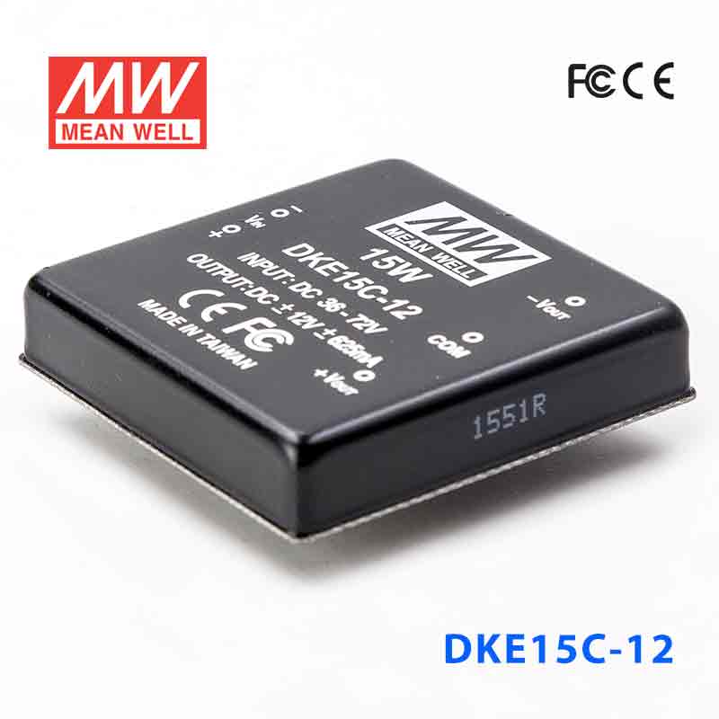 DKE15C-12 DKE15C-12 15W 36~72V 输入 ±12V 双路输出明纬DC-DC转换模块电源