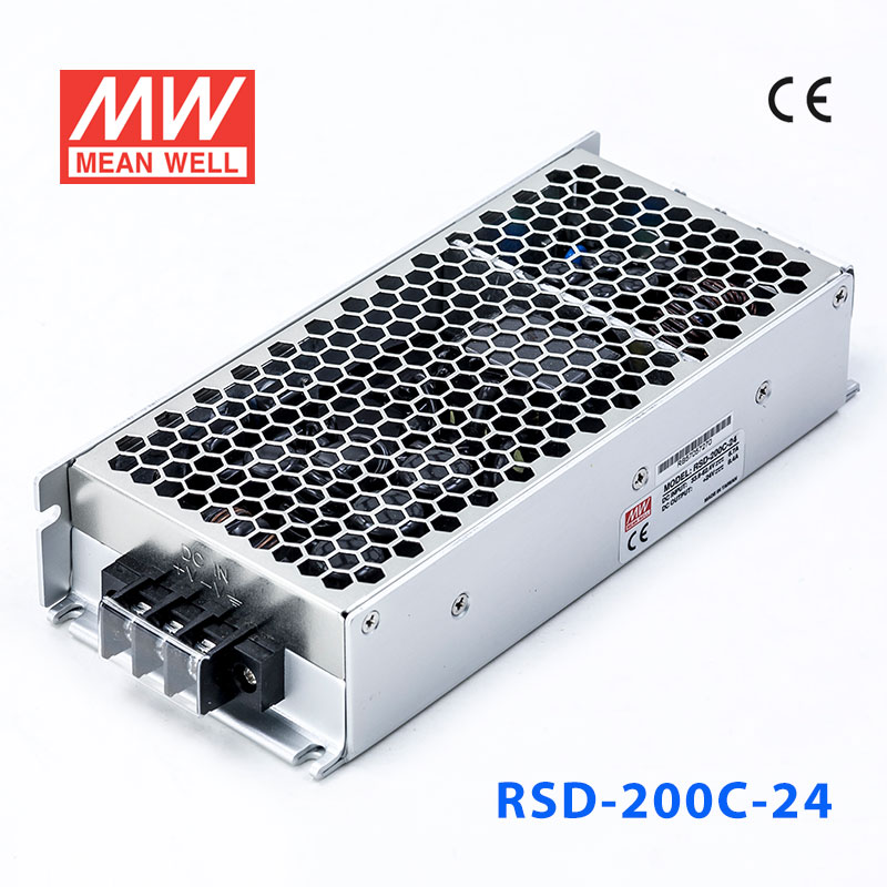 RSD-200C-24 RSD-200C-24 200W 28.8~67.2V 输入 24V 8.4A 输出铁道专用明纬DC-DC转换电源