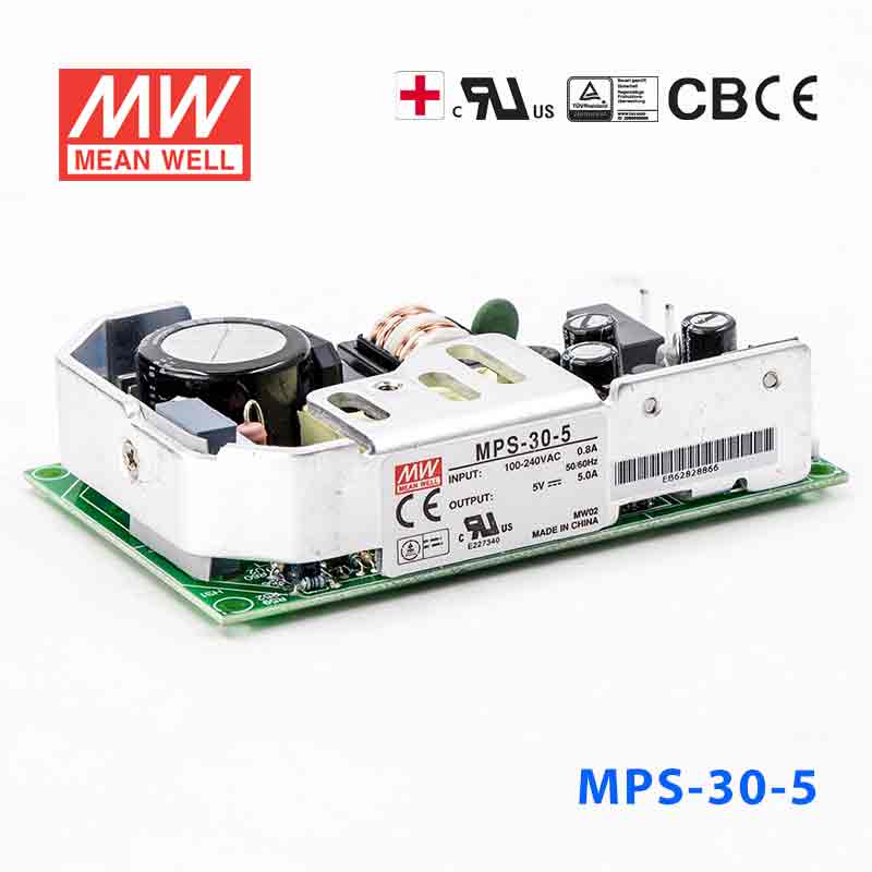 MPS-30-5 MPS-30-5 30W 5V5A 单路输出微漏电医用无外壳明纬开关电源