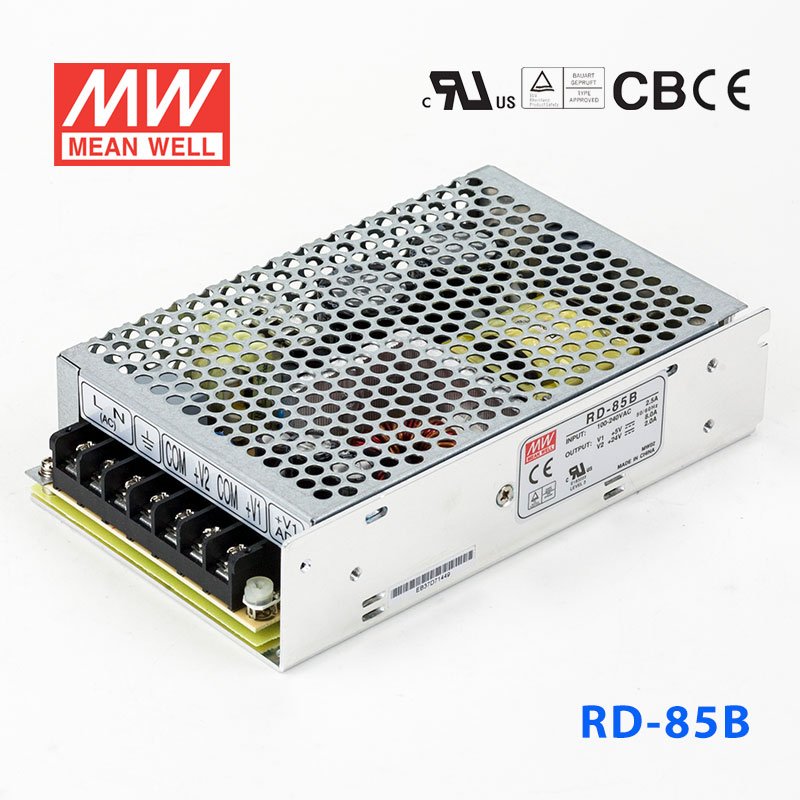 RD-85B RD-85B台湾明纬5V24V双路开关电源85W直流稳压5V8A+24V2A双组