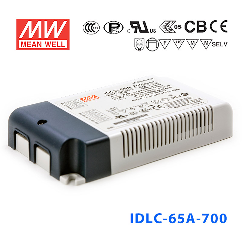 IDLC-65-700 IDLC-65-700 65W 69~93V 700mA 恒流输出无频闪二合一调光明纬LED开关电源