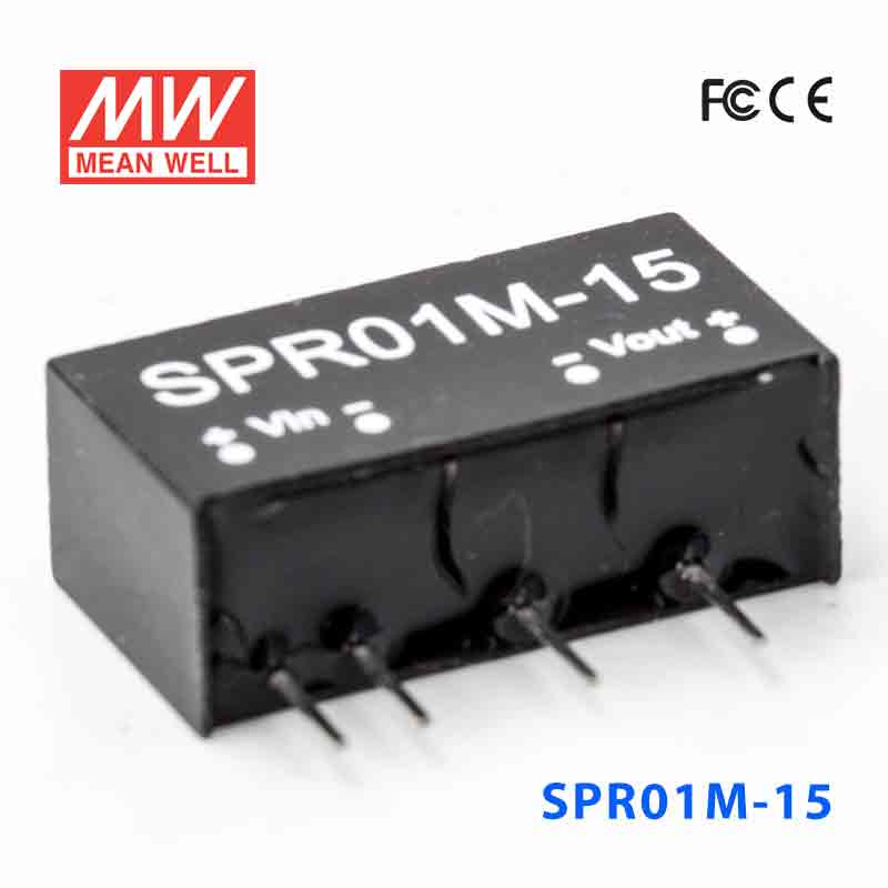 SPR01M-15 SPR01M-15 1W 12V-15V 稳压单路输出明纬DC-DC转换模块电源