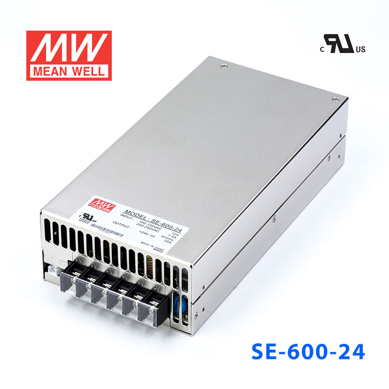 SE-600-24 SE-600-24 600W 24V25A 单路输出明纬电源(SE系列-内置有外壳)