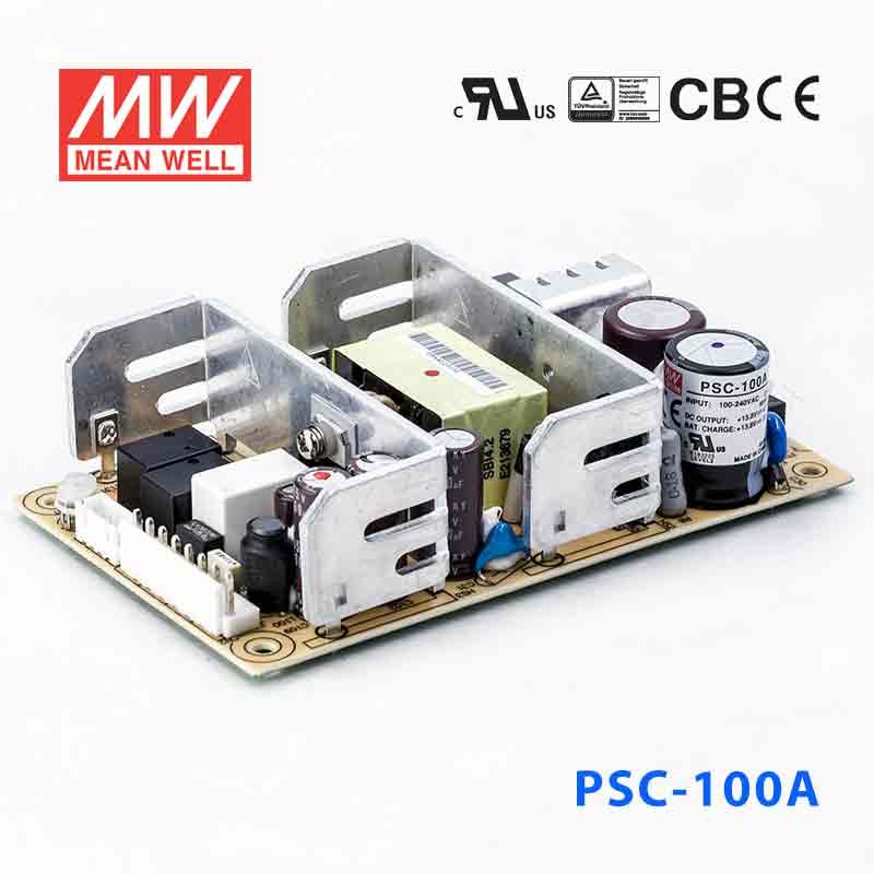 PSC-100A PSC-100A 100W 13.8V7A 单路输出带浮充电直流UPS裸板明纬安防电源