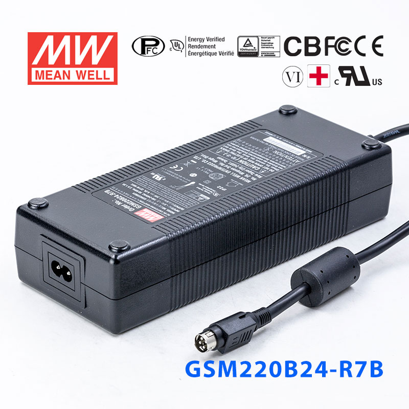 GSM220B24-R7B GSM220B24-R7B 220W 24V9.2A输出明纬高能效医疗型外置桌面型电源适配器