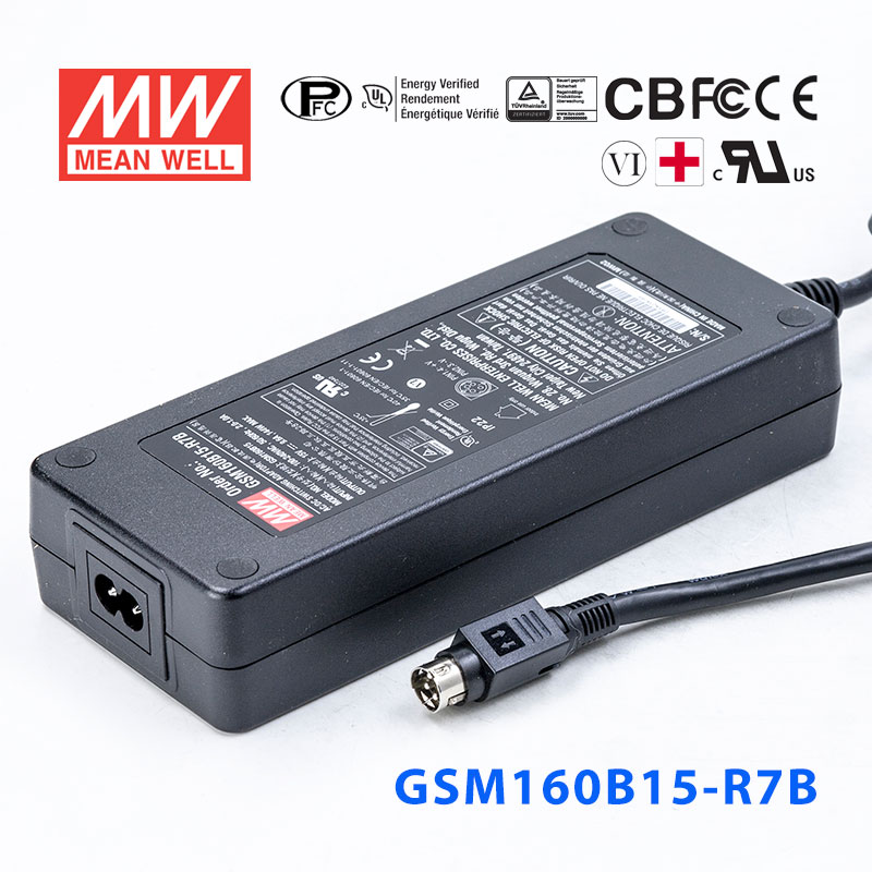GSM160B15-R7B GSM160B15-R7B 144W 15V9.6A输出明纬高能效医疗型外置桌面型电源适配器