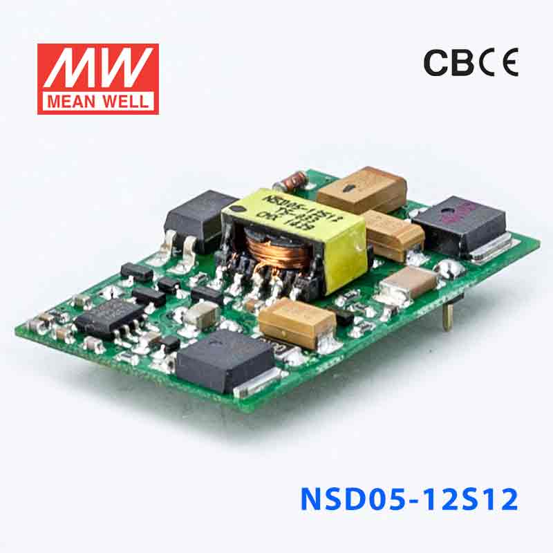 NSD05-12S12 NSD05-12S12 5W 9.2~36V 输入 12V 稳压输出板上安装型明纬DC-DC变换电源