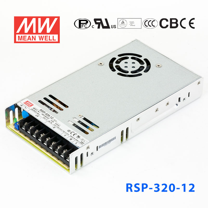 RSP-320-12 RSP-320-12 320W 12V26.7A 单路输出带功率因素校正超薄型明纬开关电源