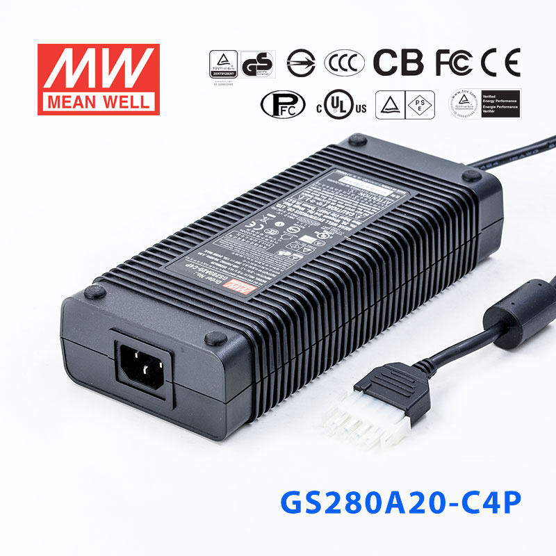 GS280A20-C4P GS280A20-C4P 280W 20V13A 输出绿色能源明纬电源适配器(三线插口)