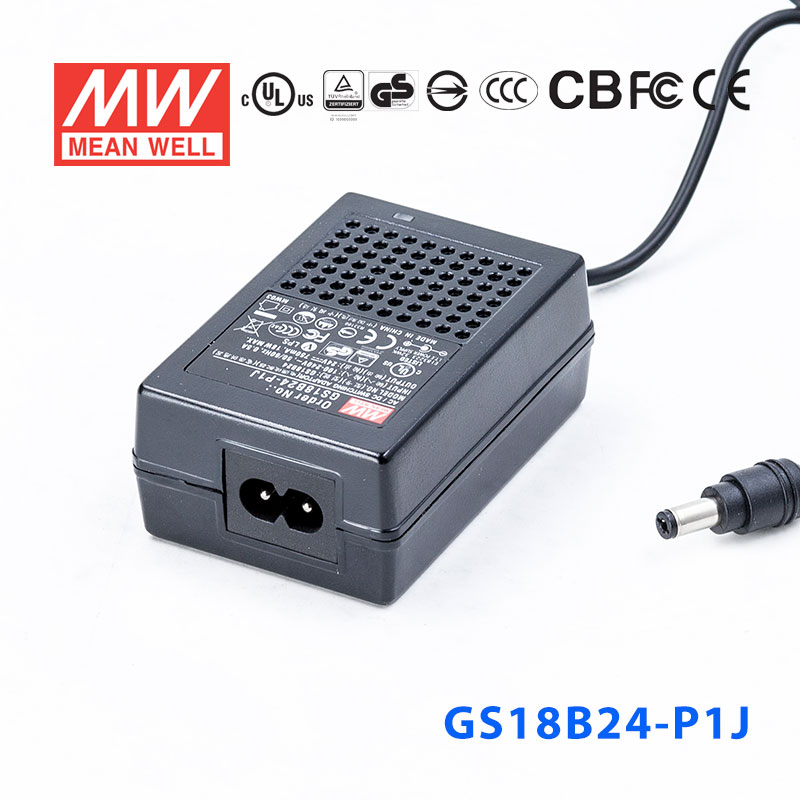 GS18B24-P1J GS18B24-P1J 18W 24V0.75A 输出绿色能源明纬电源适配器(双线插口)