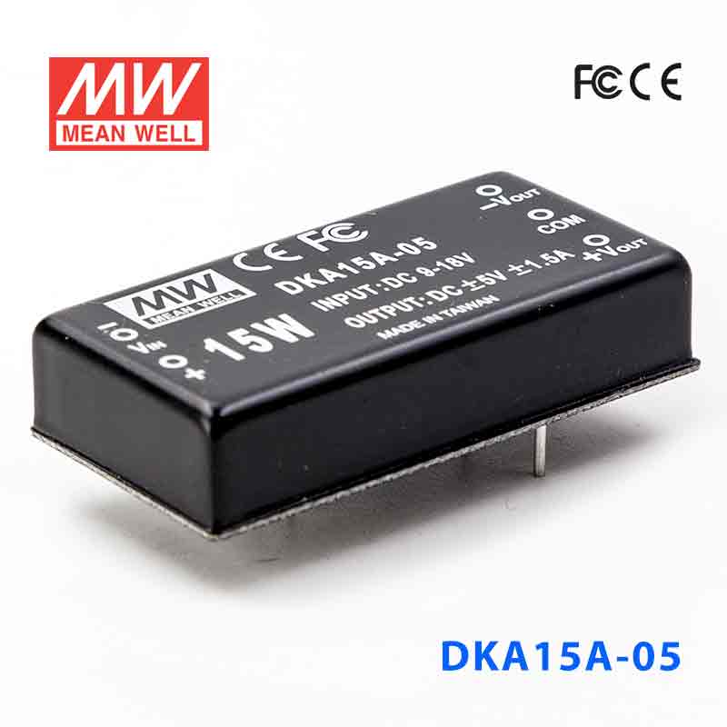DKA15A-05 DKA15A-05 15W 9~18V 输入 ±5V 稳压双路输出明纬DC-DC转换模块电源
