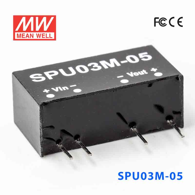 SPU03M-05 SPU03M-05 3W 12V-5V 非稳压单路输出明纬DC-DC模块电源