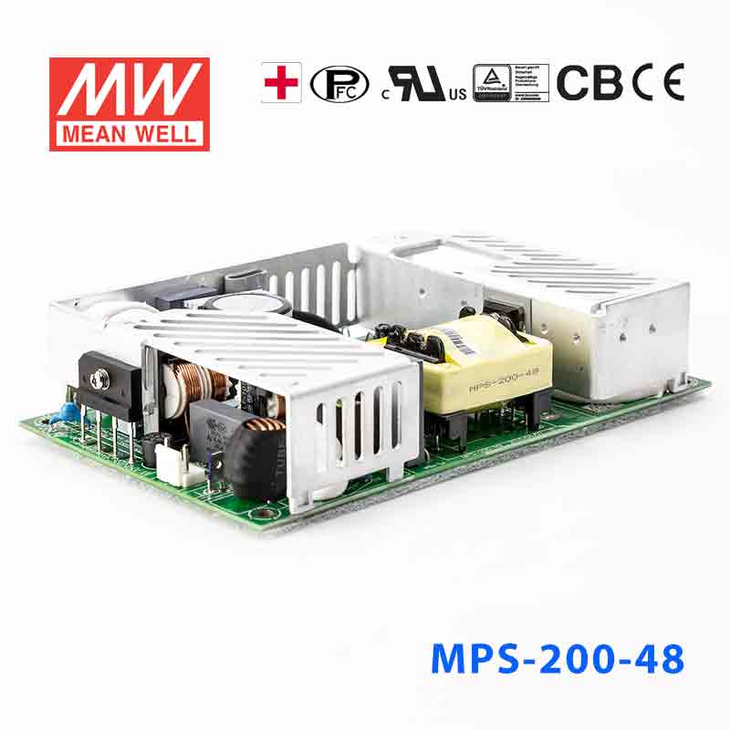 MPS-200-48 MPS-200-48 200W 48V4.2A 输出微漏电带PFC医用无外壳明纬开关电源