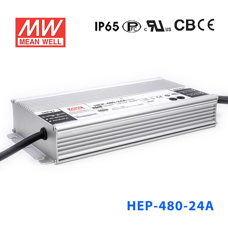 HEP-480-24A HEP-480-24A 480W24V20A无风扇全密封高效率明纬电源