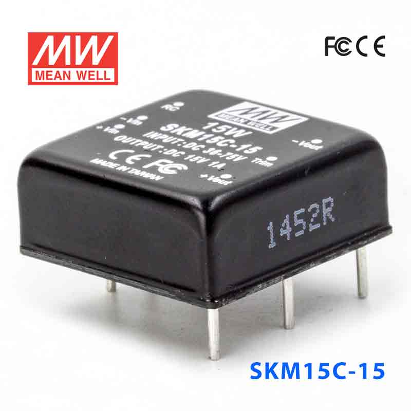 SKM15C-15 SKM15C-15 15W 36~75V 输入 15V 1A 单路稳压输出明纬DC-DC转换模块电源