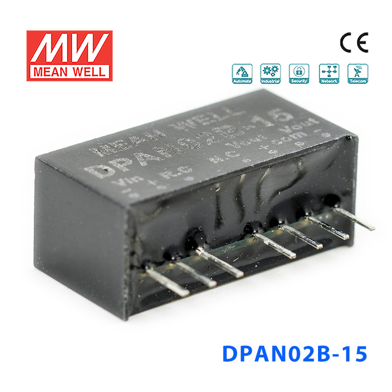 DPAN02B-15 DPAN02B-15 2W 18~36V 转±15V 67mA非稳压双路输出DC-DC模块电源