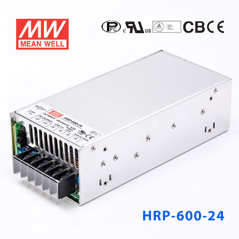 HRP-600-24 HRP-600-24 600W 24V27A 单路输出高性能内置有外壳明纬开关电源