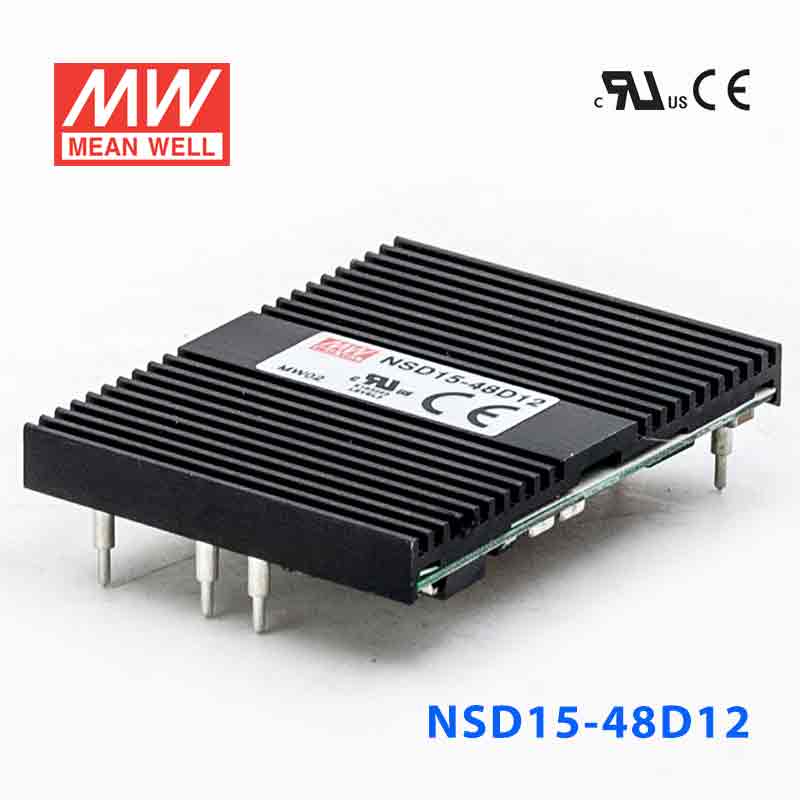 NSD15-48D12 NSD15-48D12 15W 18~72V 输入 ±12V 稳压双路输出板上型明纬DC-DC变换电源
