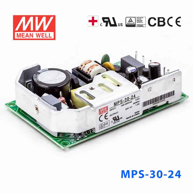 MPS-30-24 MPS-30-24 30W 24V1.2A 单路输出微漏电医用无外壳明纬开关电源
