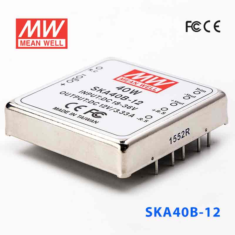 SKA40B-12 SKA40B-12 40W 18~36V 输入 12V 3.33A 稳压单路输出明纬DC-DC转换模块电源