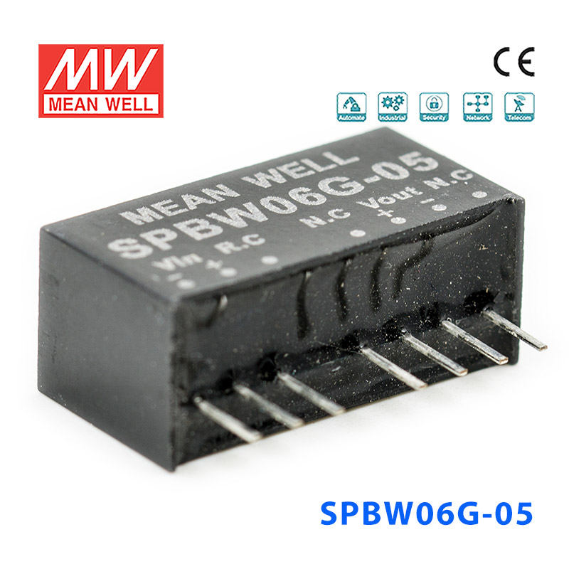 SPBW06G-05 SPBW06G-05 6W 18~75V 转 5V 1.2A 稳压单路输出DC-DC模块电源