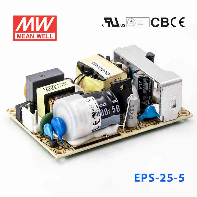 EPS-25-5 EPS-25-5 25W 5V5A 单路输出裸板高效低空载损耗明纬开关电源