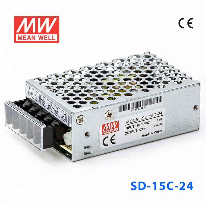 SD-15C-24 SD-15C-24 15W 36~72V 输入 24V 0.625A 输出有外壳明纬DC-DC转换电源