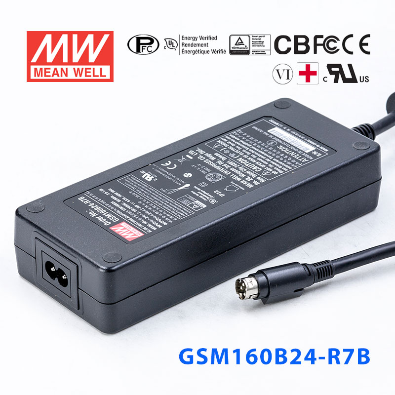 GSM160B24-R7B GSM160B24-R7B 160W 24V6.67A输出明纬高能效医疗型外置桌面型电源适配器