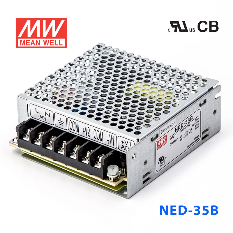 NED-35B NED-35B 35W 5V 4A +24V 1.3A 双路输出明纬开关电源(NE系列)