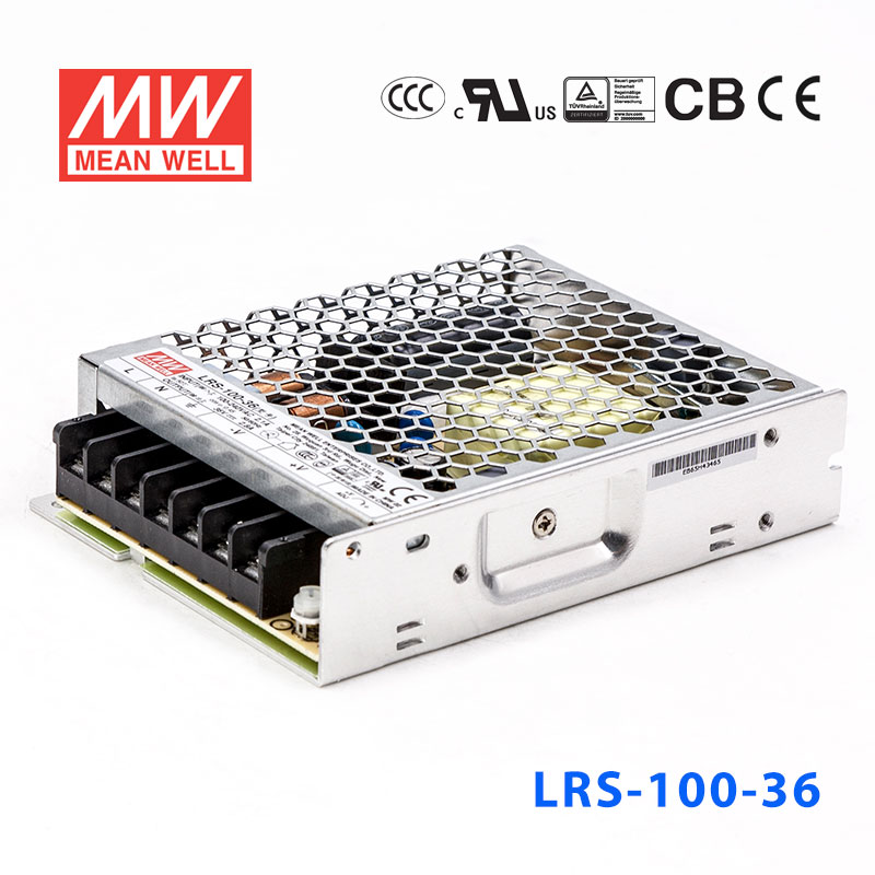 LRS-100-36 LRS-100-36 100.8W 36V2.8A单路输出超薄型低空载损耗明纬开关电源