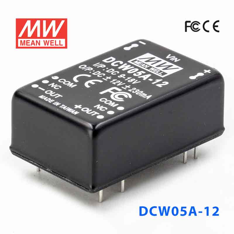DCW05A-12 DCW05A-12 5W 9~18V 输入 ±12V 稳压双路输出明纬DC-DC转换模块电源