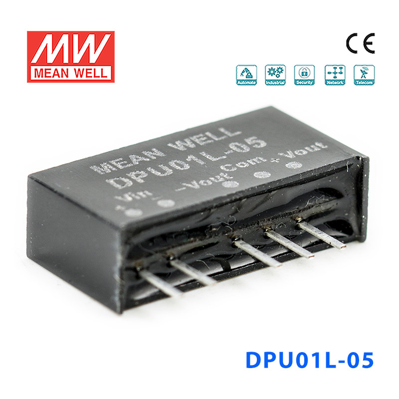 DPU01L-05 DPU01L-05 1W 5V 转 ±5V 非稳压双路输出明纬DC-DC转换模块电源