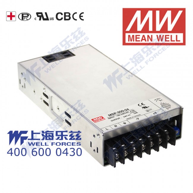 MSP-300-7.5 MSP-300-7.5 300W 7.5V 40A 单路输出带功率因素校正高可靠医疗型明纬开关电源
