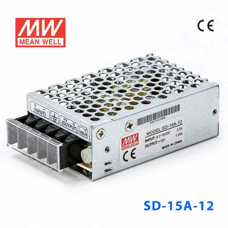 SD-15A-12 SD-15A-12 15W 9.2~18V 输入 12V 1.25A 输出有外壳明纬DC-DC转换电源