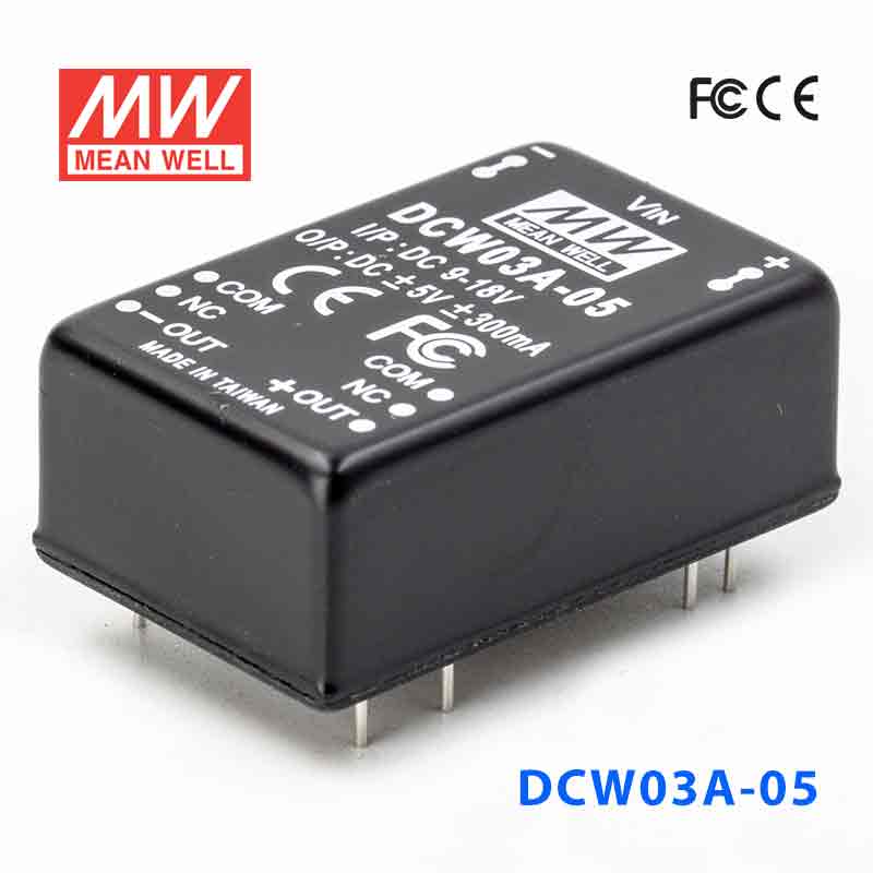 DCW03A-05 DCW03A-05 3W 9~18V 输入 ±5V 稳压双路输出明纬DC-DC转换模块电源