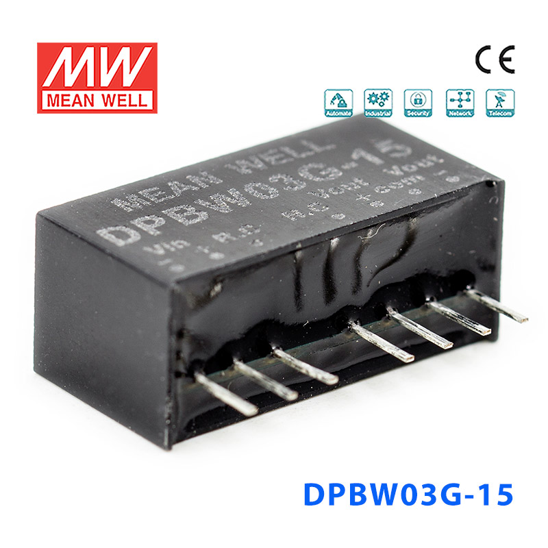 DPBW03G-15 DPBW03G-15 3W 18~75V 转 ±15V 0.2A 稳压双路输出DC-DC模块电源