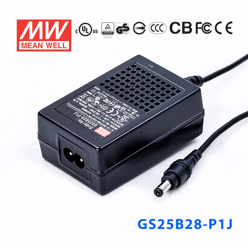 GS25B28-P1J GS25B28-P1J 25W 28V0.89A 输出绿色能源明纬电源适配器(双线插口)