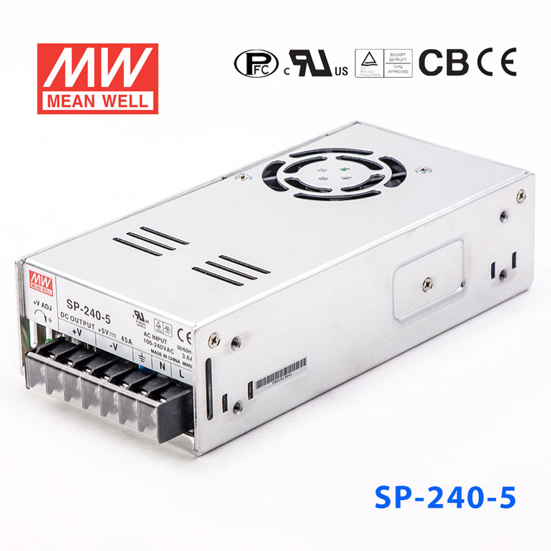 SP-240-5 SP-240-5 240W 5V45A 单路输出带PFC功能明纬开关电源